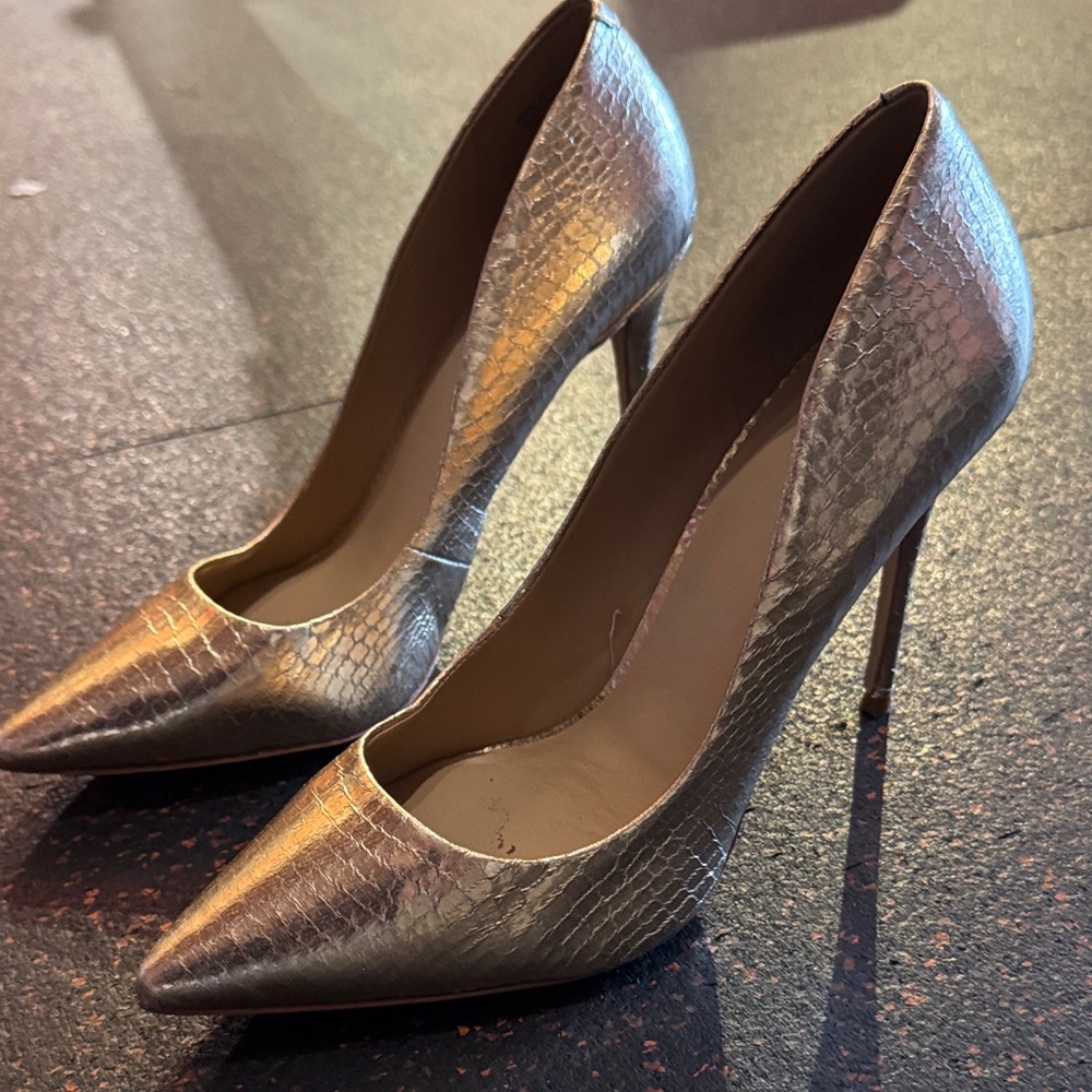 Aldo Elegant Silver Stiletto Heels